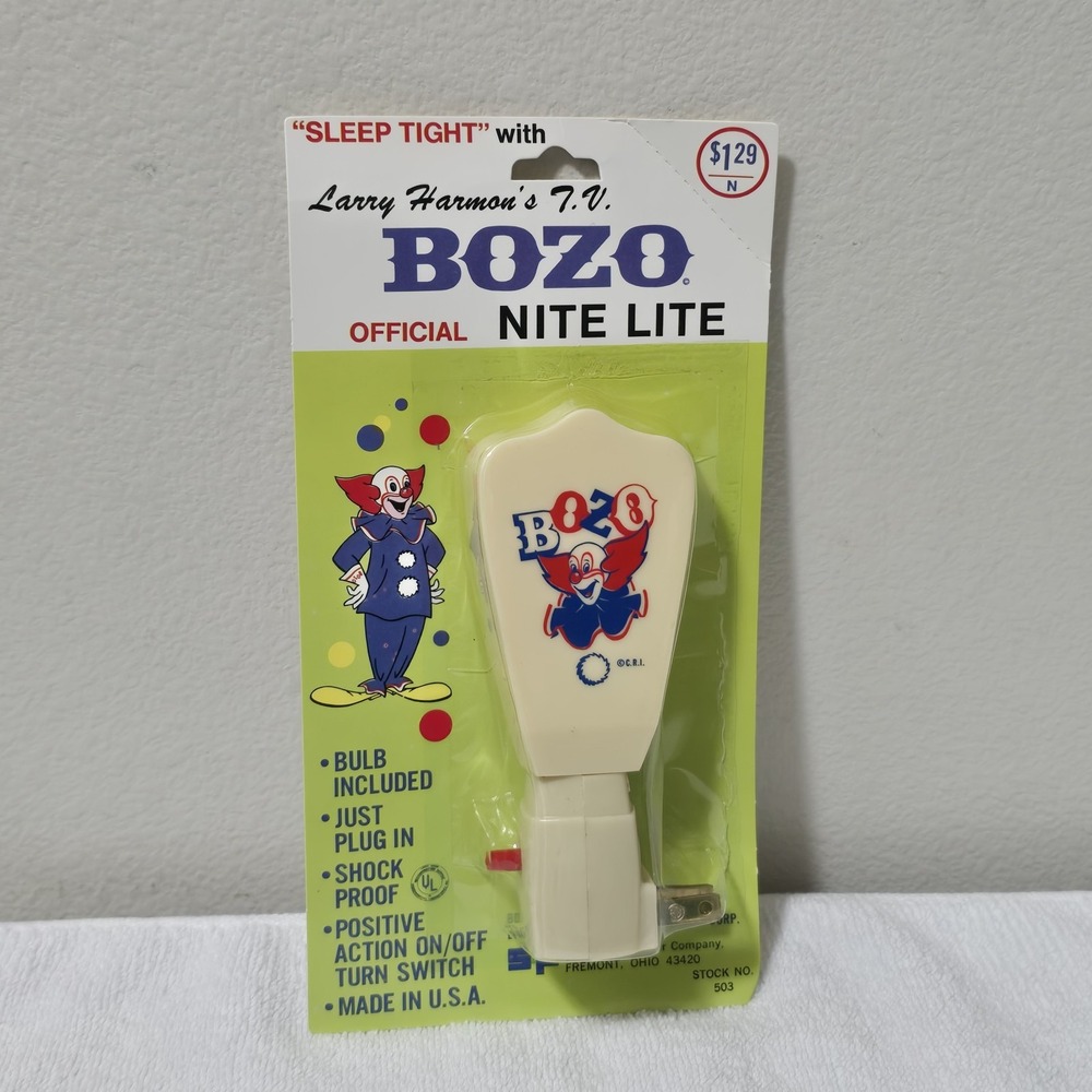Vintage Bozo the Clown Night Lite Larry Harmon 1960s New‎